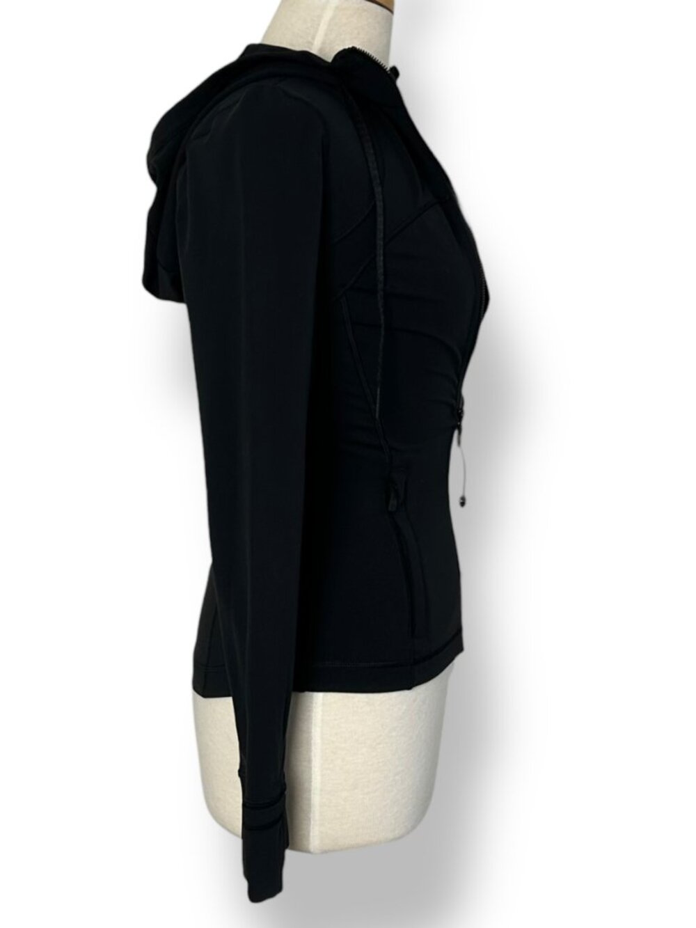 Lululemon Women's Define Hooded Nulu Jacket Black Full Zip Pockets Slim Fit Sz 2 - Picture 7 of 11